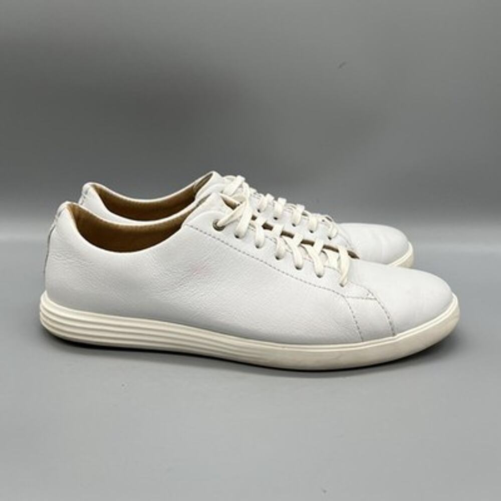 Cole Haan Shoes Mens 9.5 White Leather Grand OS Low Top Casual Sneakers Comfort
